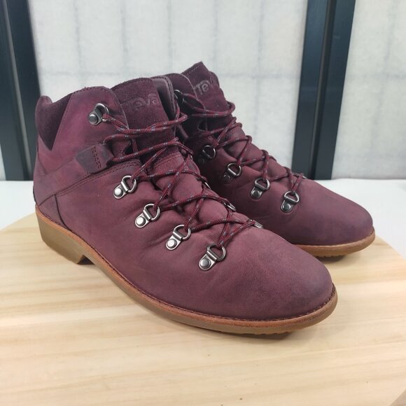 Teva De La Vina Dos Alpine Low Boot Burgundy Waterproof Women US 9.5 - Picture 3 of 16